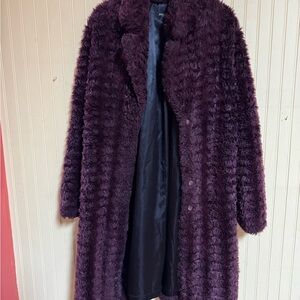 Plush Purple Faux Fur Coat